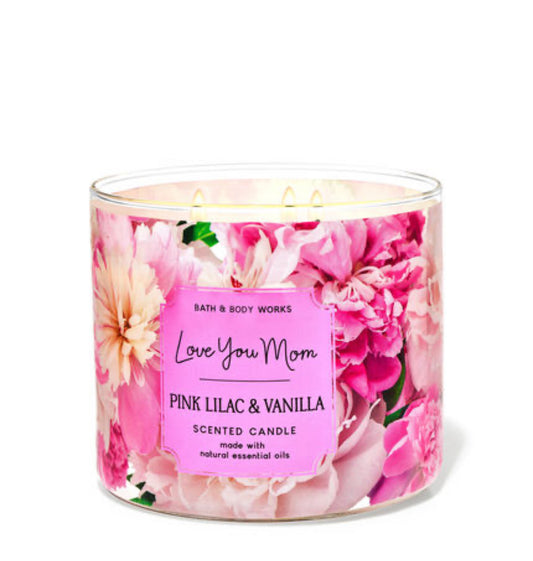 Pink Lilac & Vanilla 3-Wick Candle